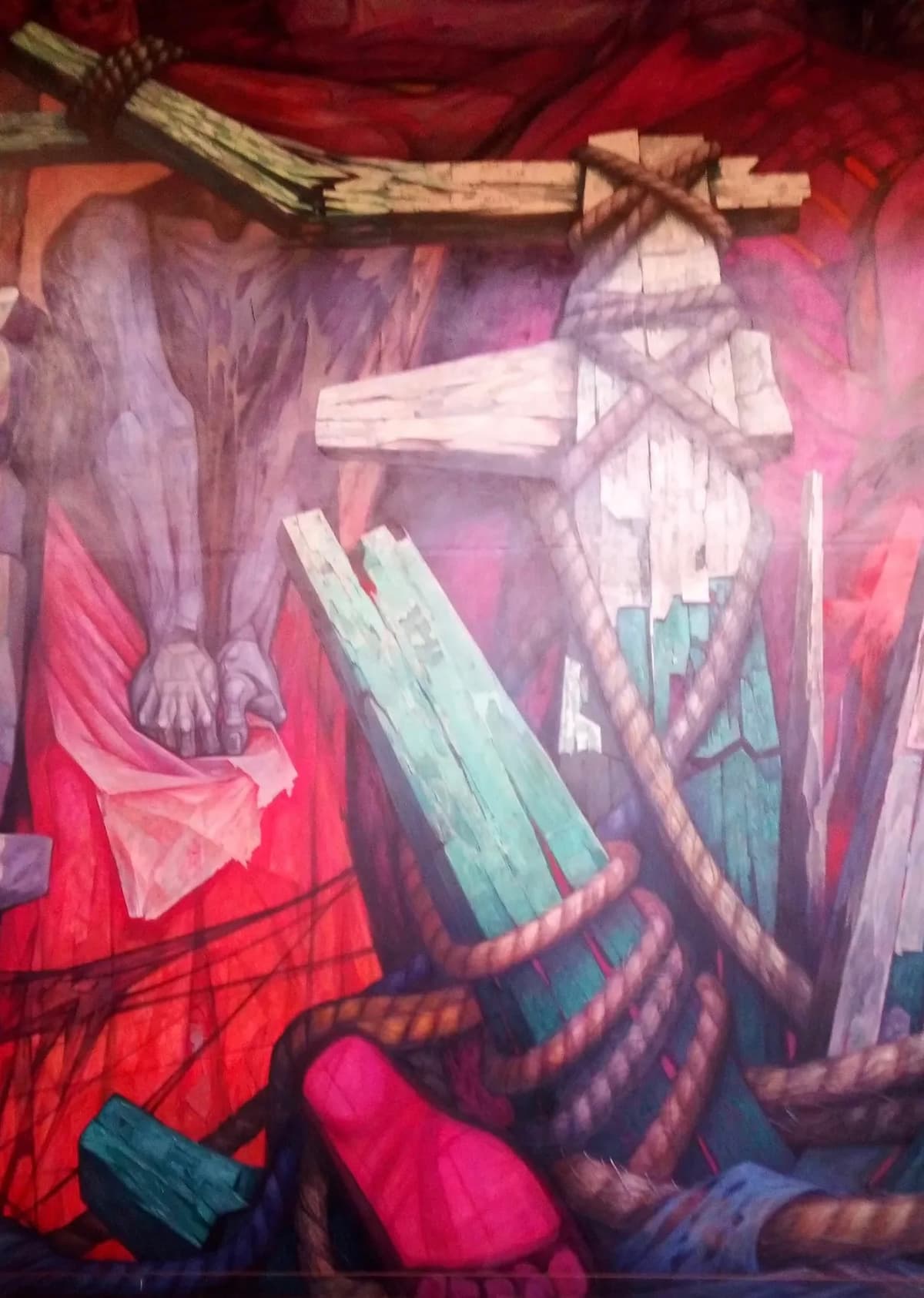 Diego Rivera mural at museum in Mexico City
